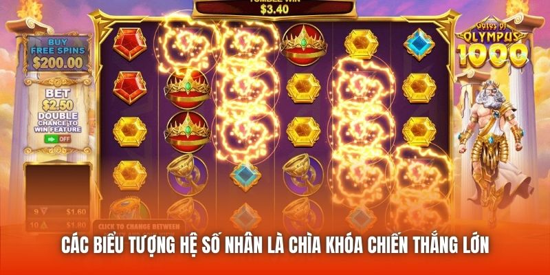 Các biểu tượng hệ số nhân là chìa khóa chiến thắng lớn